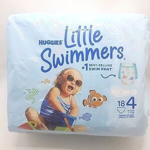Huggies Little Swimmers Disposable Swim Diapers, SIZE 4 (24-34 Lbs) 18 Ct.